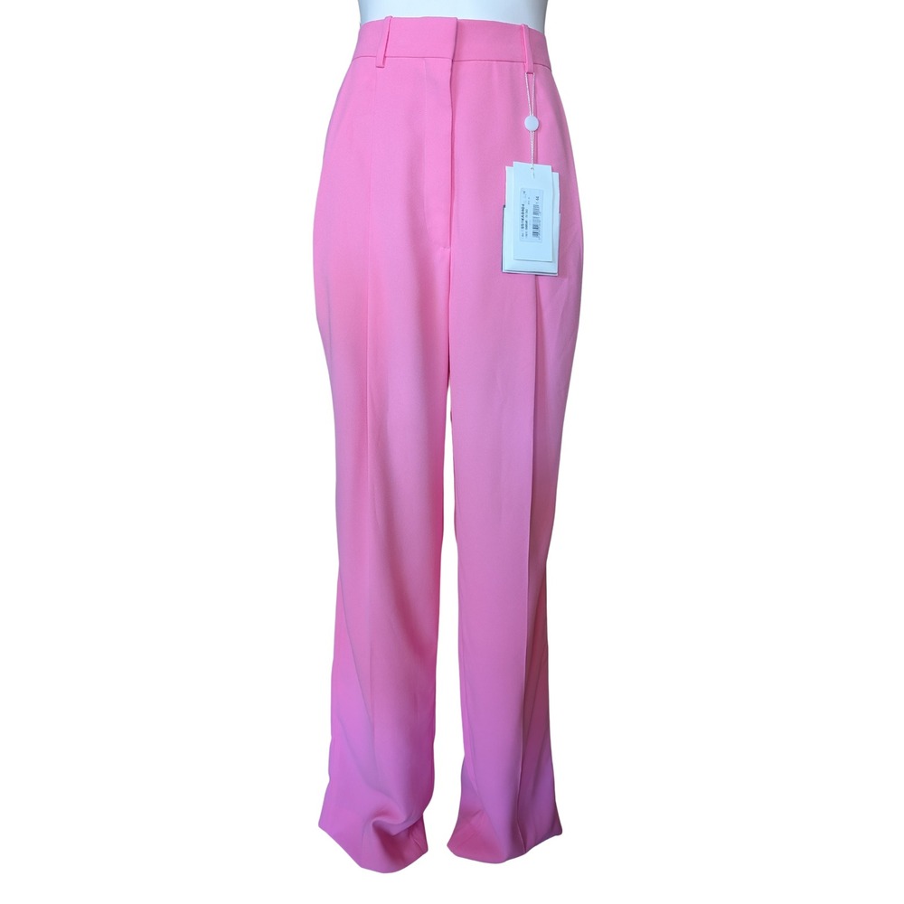Maison Margiela Pink‎ High Waisted Wide Leg Trousers Pants IT  44 NEW